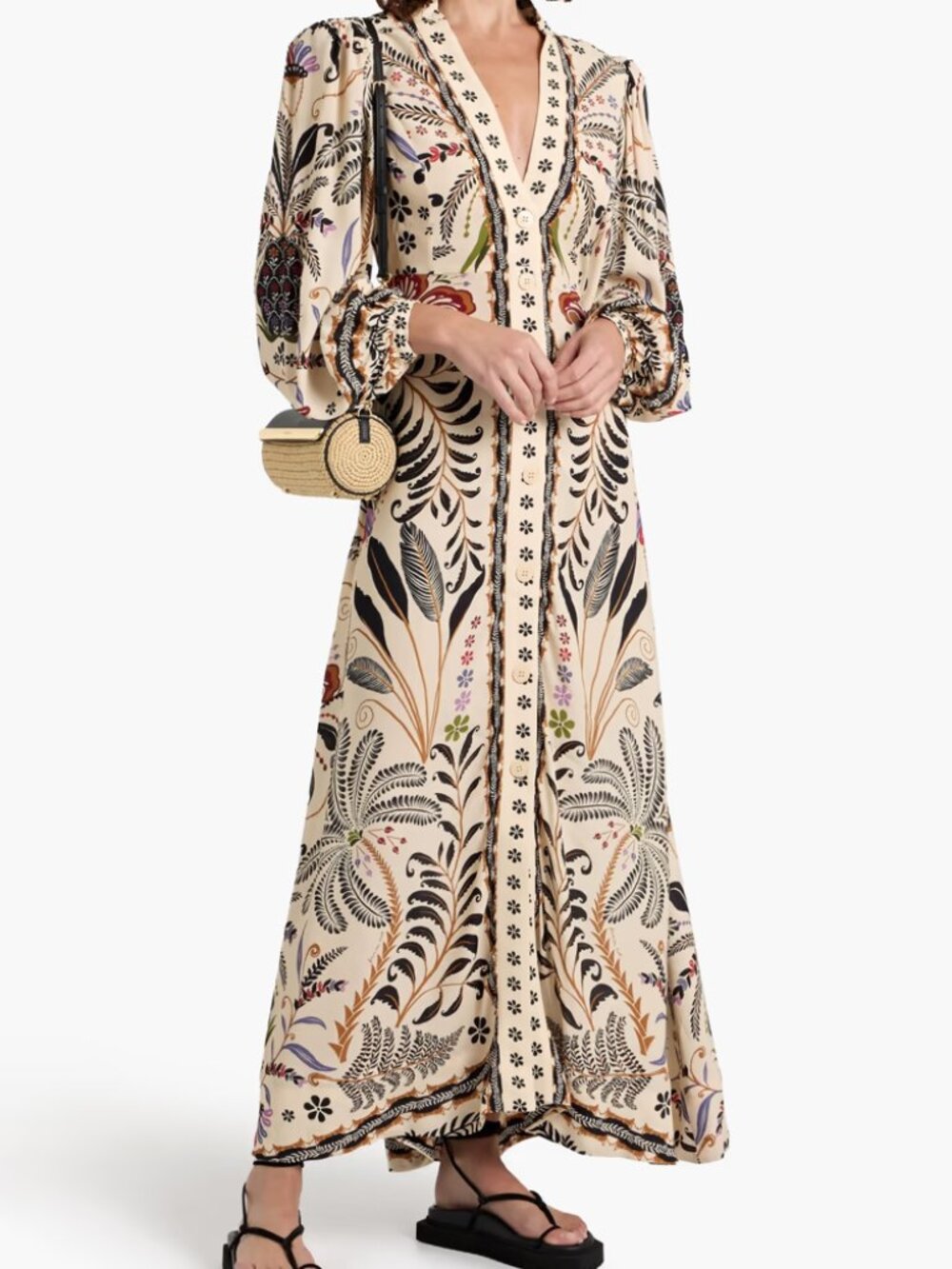 Gorgeous FARM Rio Classic Nature Sand Maxi sz XXS NWT
